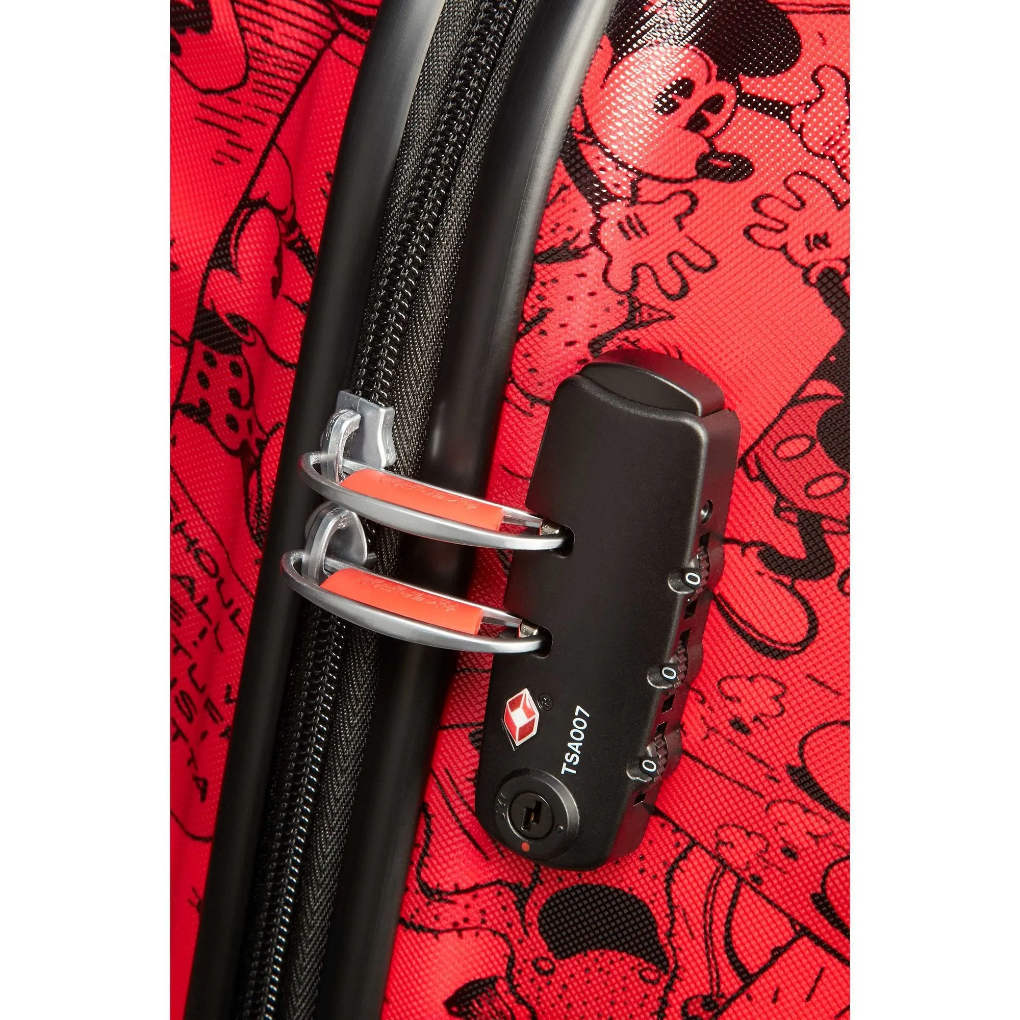 American Tourister Disney Wavebreaker Spinner Large Luggage - Mickey Comics Red