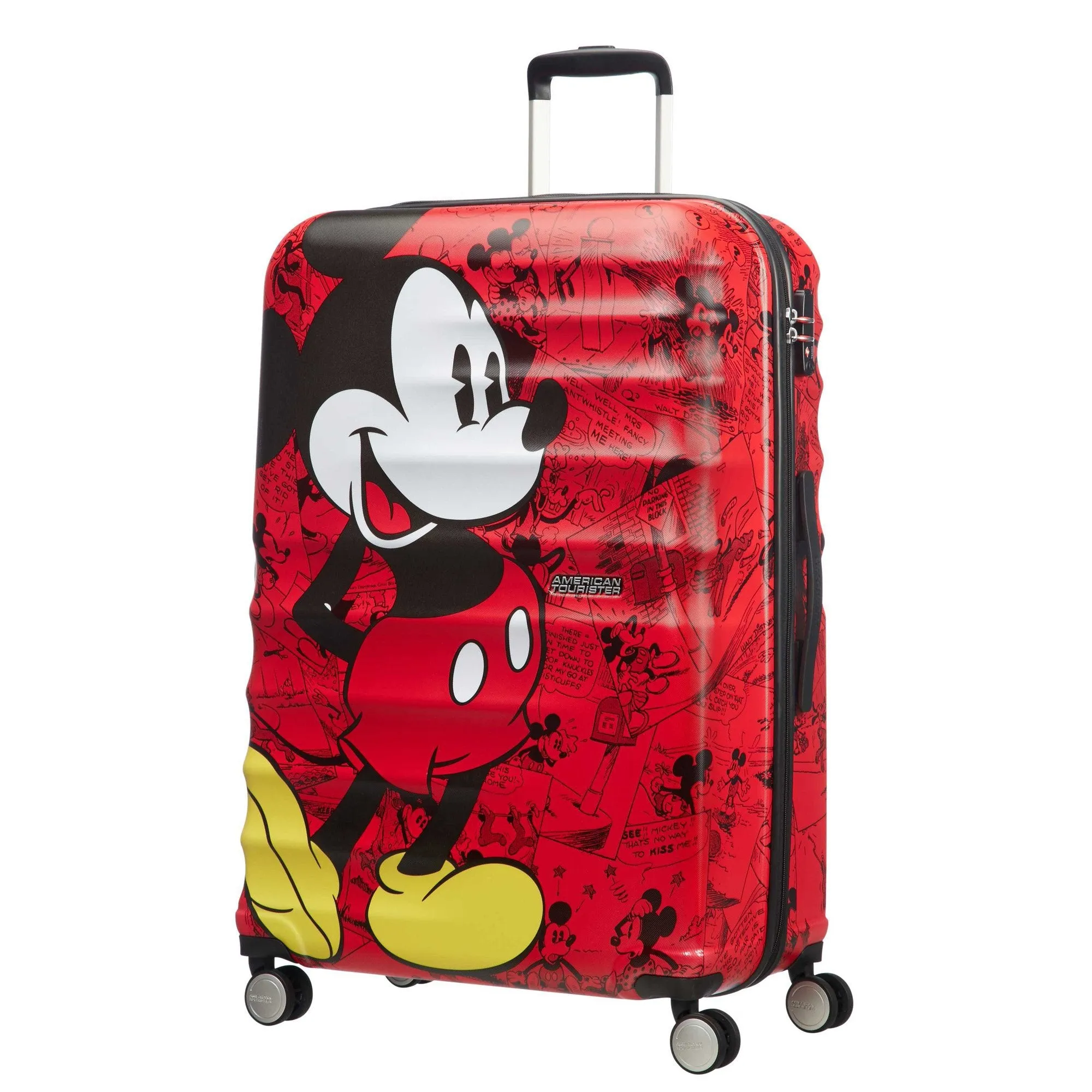 American Tourister Disney Wavebreaker Spinner Large Luggage - Mickey Comics Red