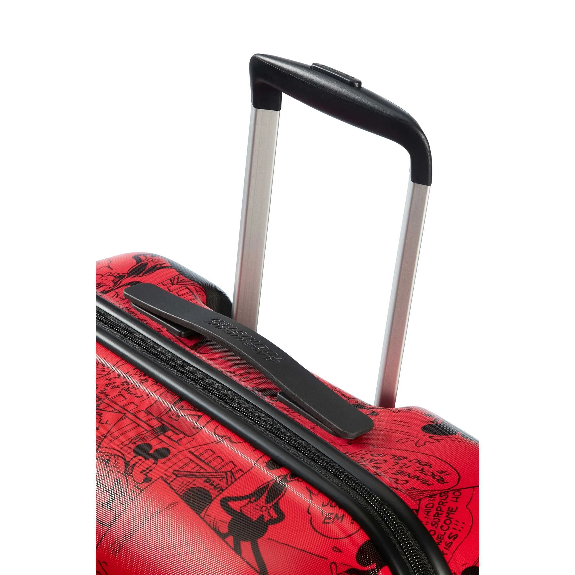 American Tourister Disney Wavebreaker Spinner Large Luggage - Mickey Comics Red