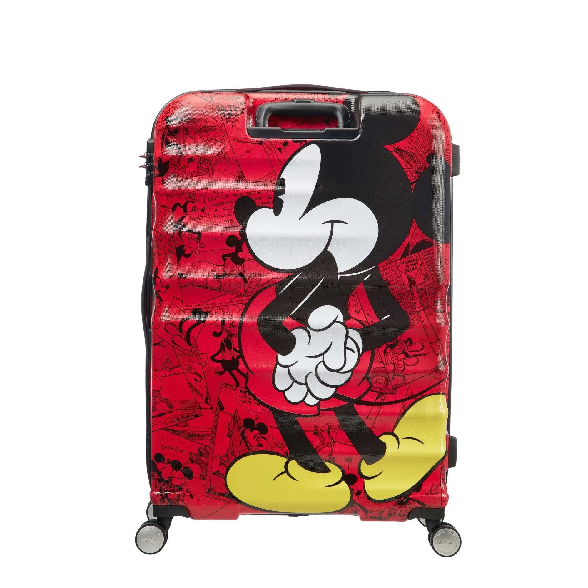 American Tourister Disney Wavebreaker Spinner Large Luggage - Mickey Comics Red