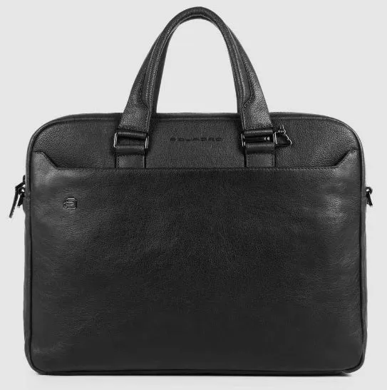 Black Square Two-handle briefcase with two 10.5"/9.7" laptop