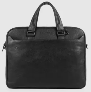 Black Square Two-handle briefcase with two 10.5"/9.7" laptop