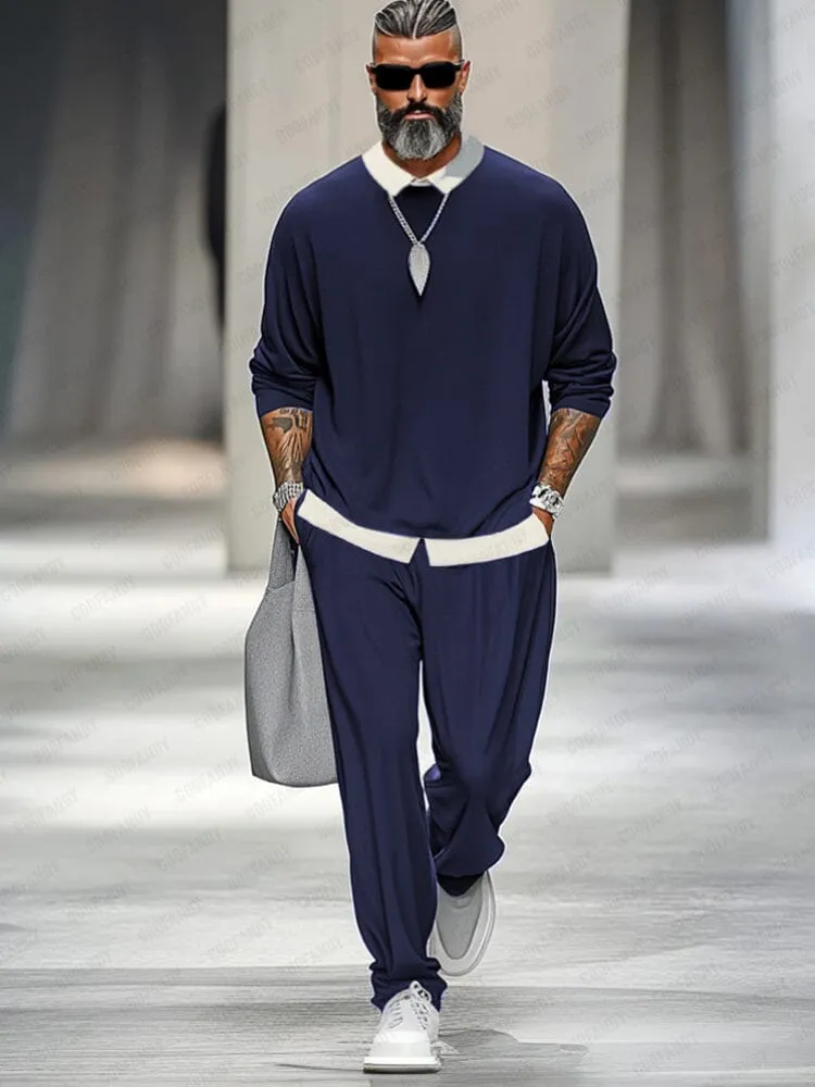 Casual Fake 2-Piece Shirt Set
