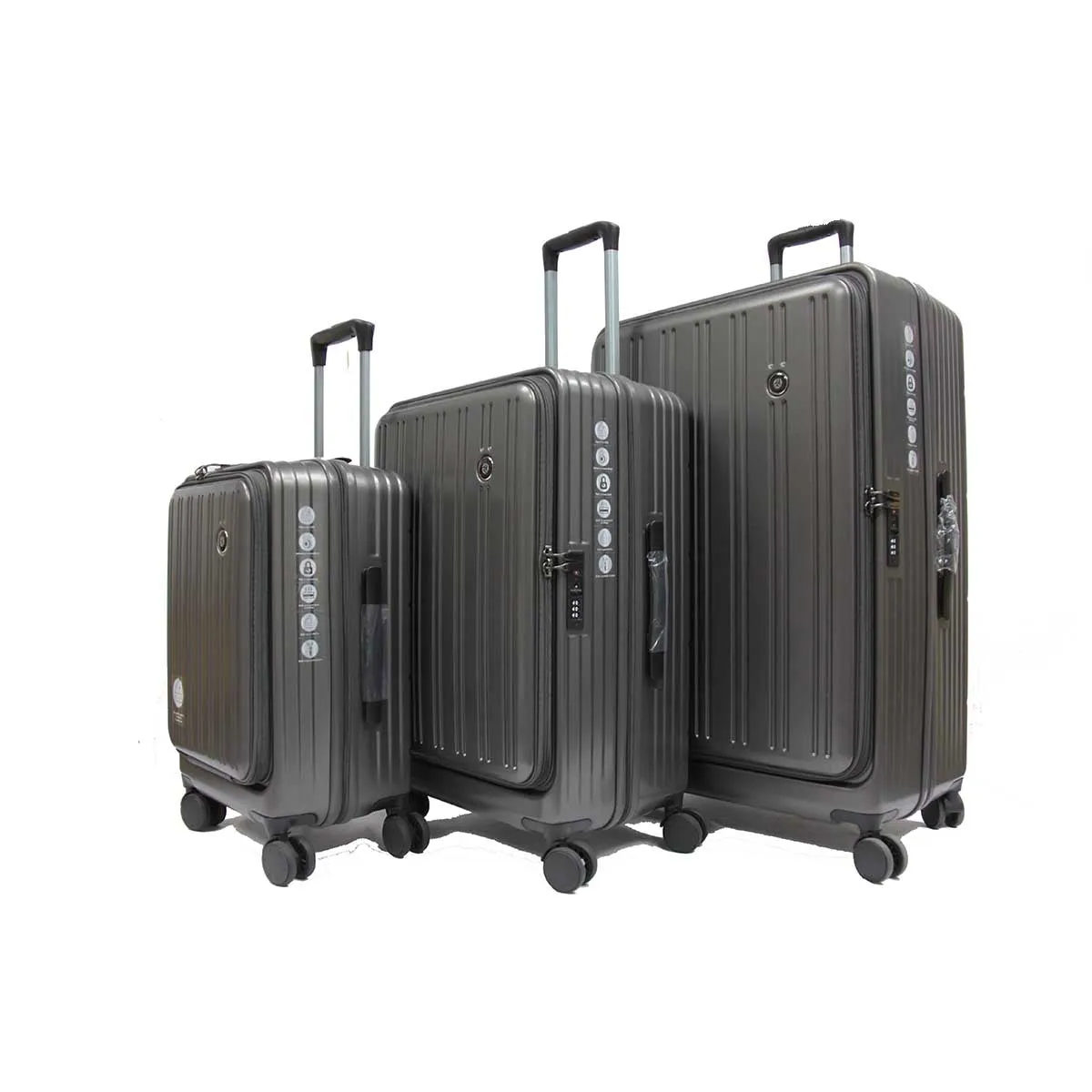 Cavernous ABS Expandable Anti-theft Luggage with Recessed TSA Lock