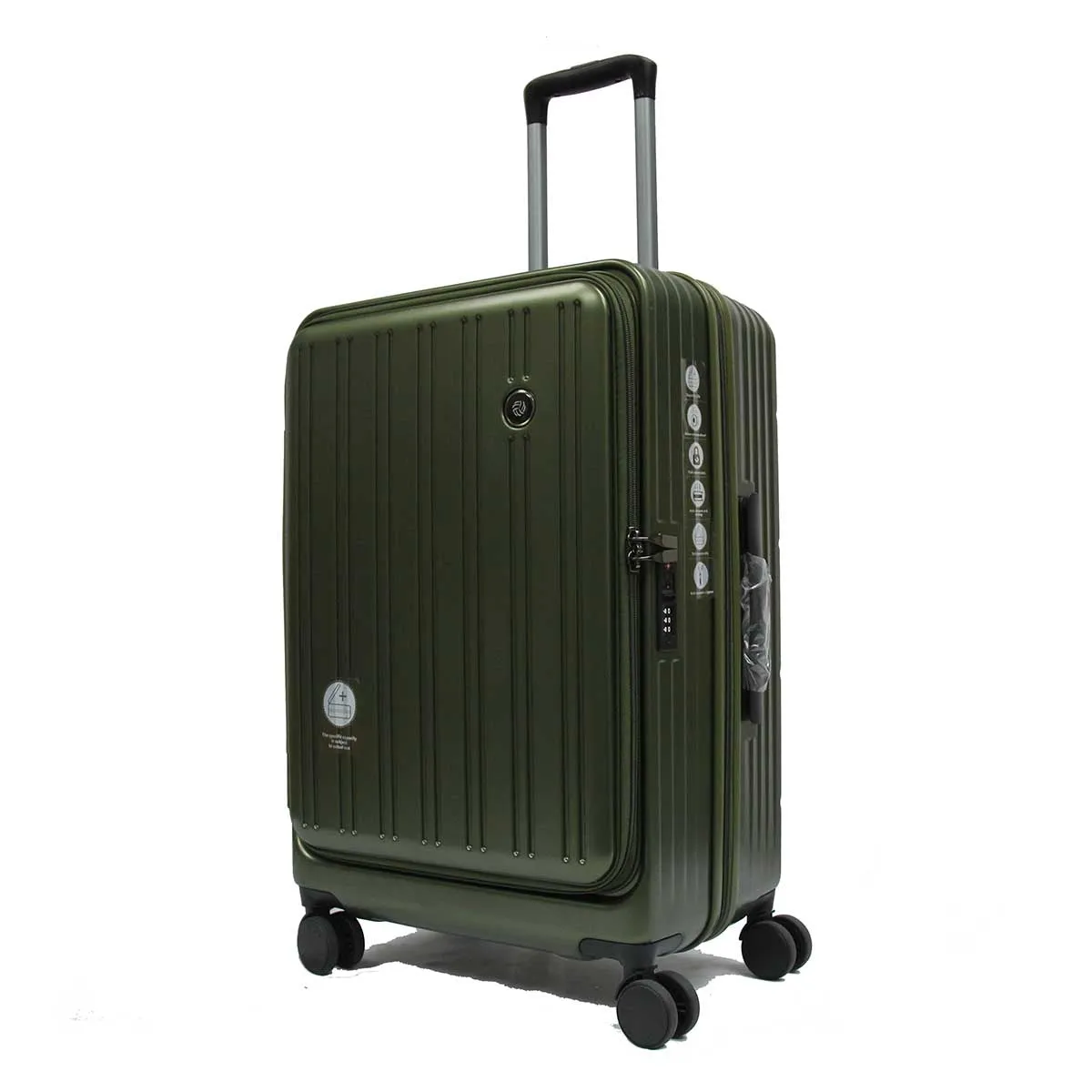 Cavernous ABS Expandable Anti-theft Luggage with Recessed TSA Lock