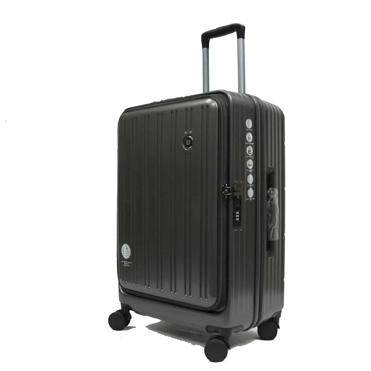 Cavernous ABS Expandable Anti-theft Luggage with Recessed TSA Lock