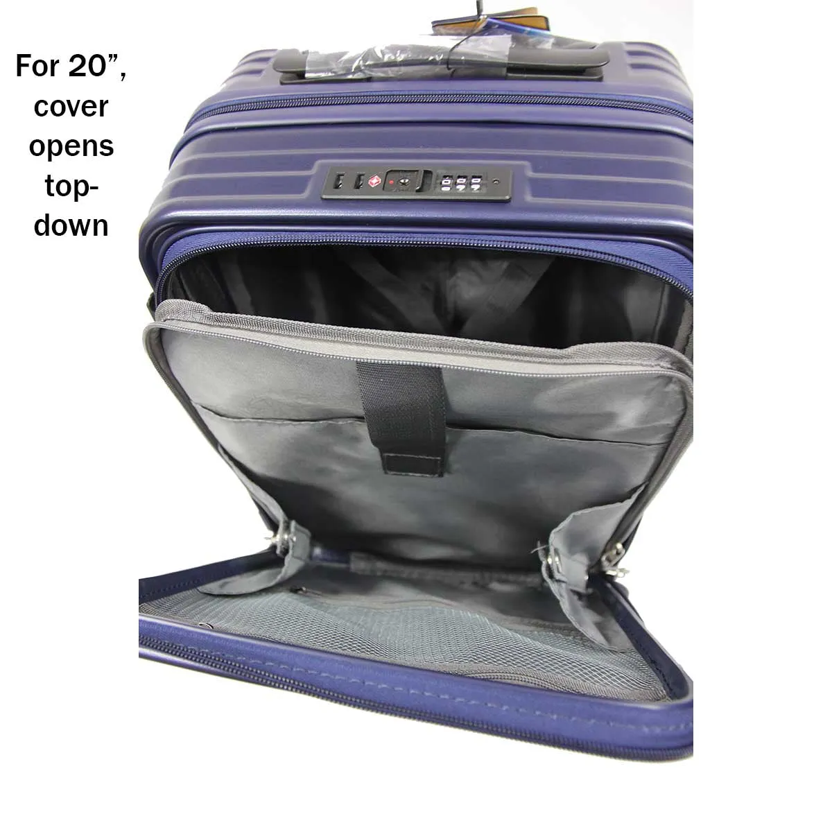 Cavernous ABS Expandable Anti-theft Luggage with Recessed TSA Lock