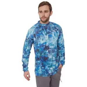 FHM Mark EVO uv long sleeve shirts Print Blue UPF 50 