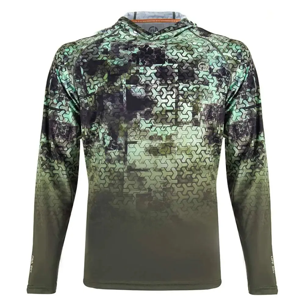 FHM Mark V2 Lightweight UV Hoodie Print Khaki UPF 50 