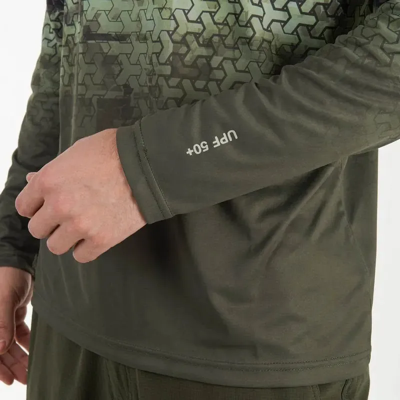 FHM Mark V2 Lightweight UV Hoodie Print Khaki UPF 50 