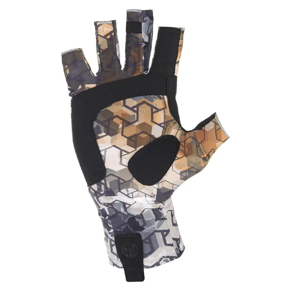 FHM UV Protection Gloves Mark Print Orange/Grey UPF 50 