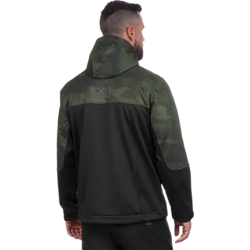 FXR Pro Softshell Jacket Black/Army Camo Green