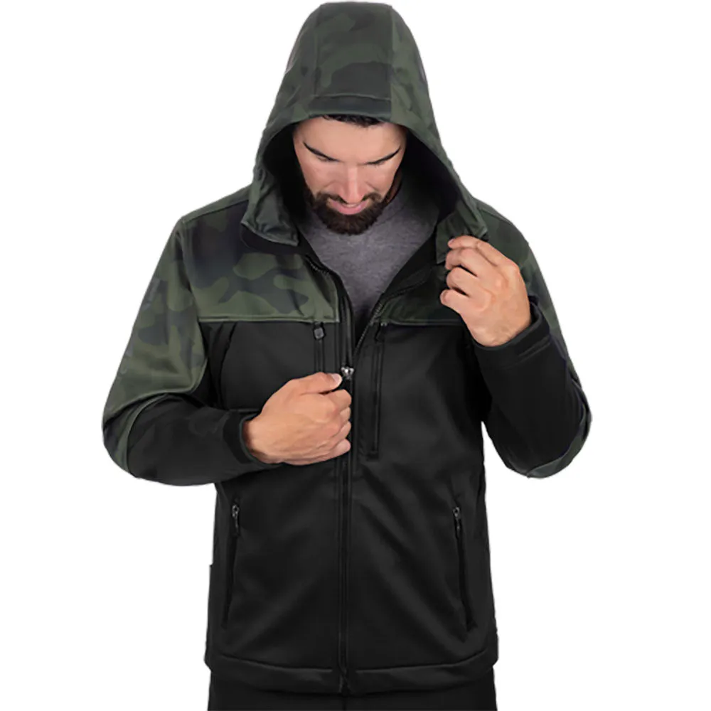 FXR Pro Softshell Jacket Black/Army Camo Green