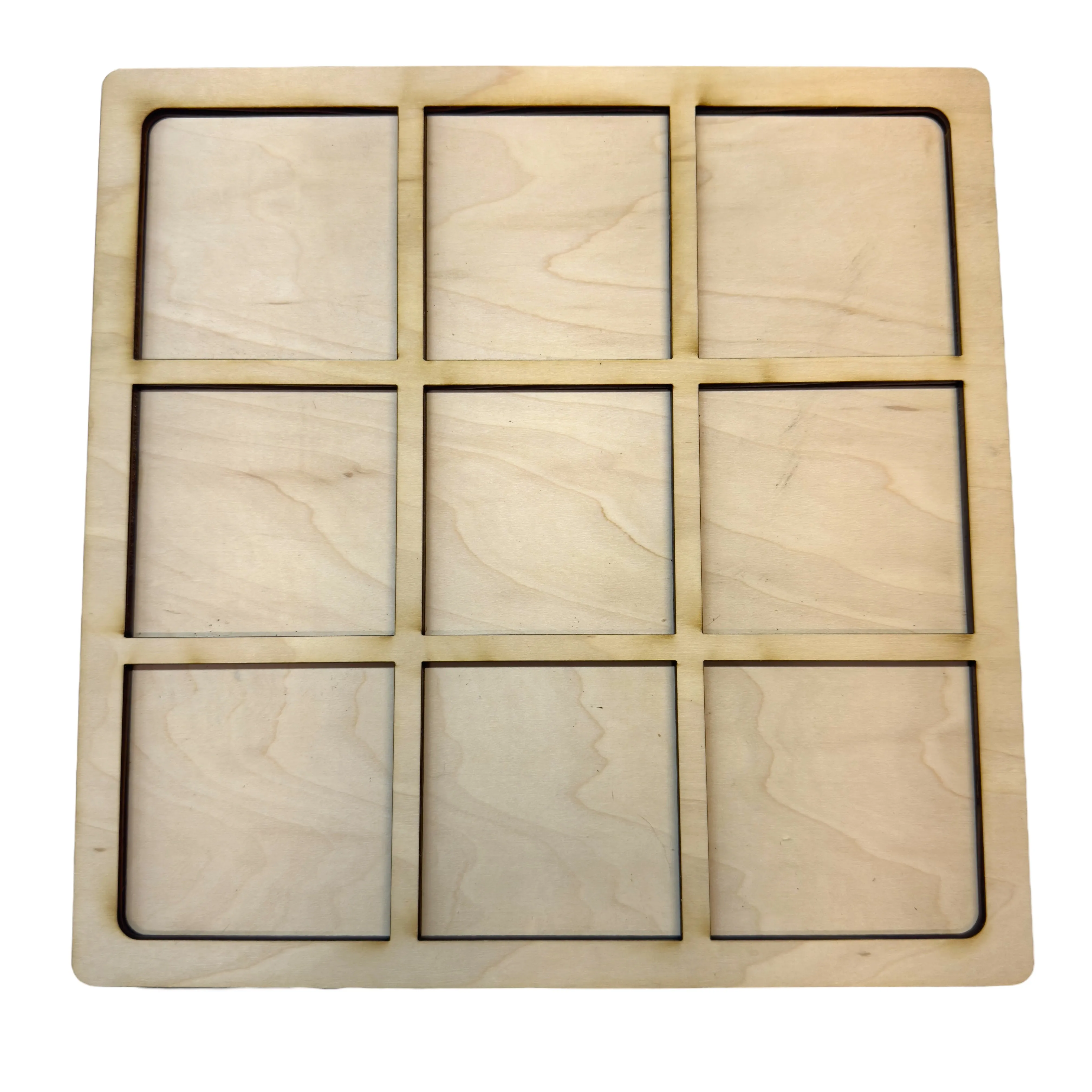 GAME - GIRAFFE AND ELEPHANT Tic Tac Toe - Raw Wood Board Game - Great for traveling