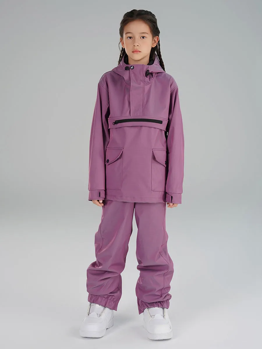 Girls Insulated Cargo Snowsuits