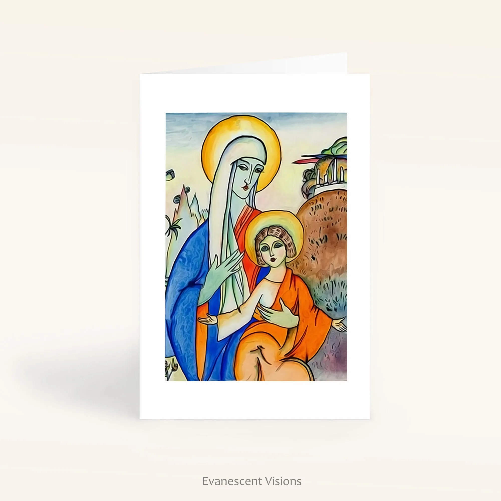 Kandinsky Madonna and Child Christmas Card, Personalised or Blank