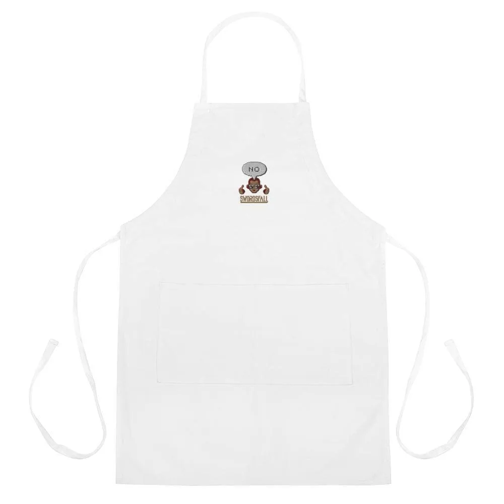 Nubia "No" Quote Embroidered Apron