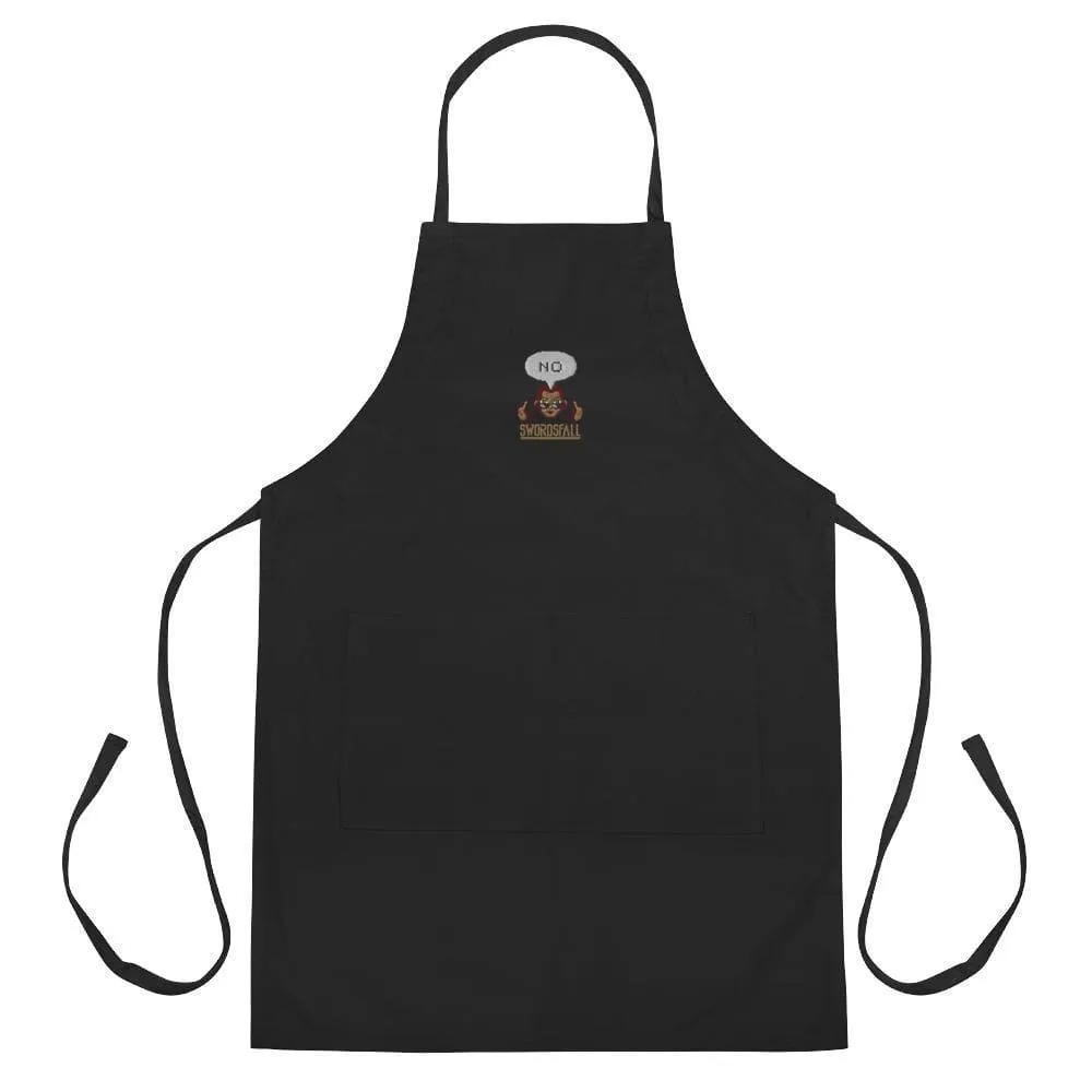 Nubia "No" Quote Embroidered Apron