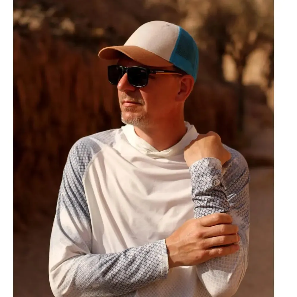 Outfish Fishscale Solar UV Hoodie UPF 50  White/Grey