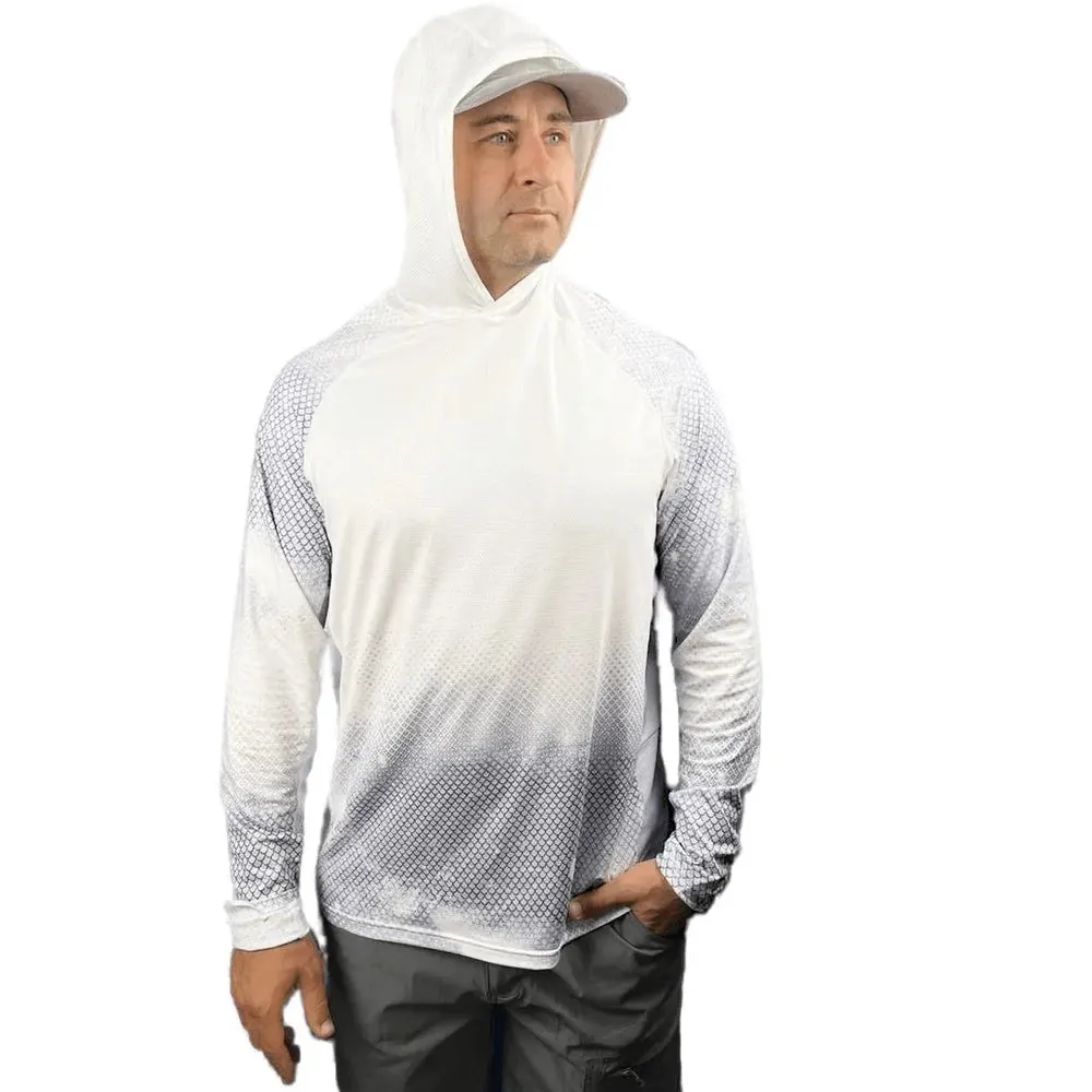 Outfish Fishscale Solar UV Hoodie UPF 50  White/Grey