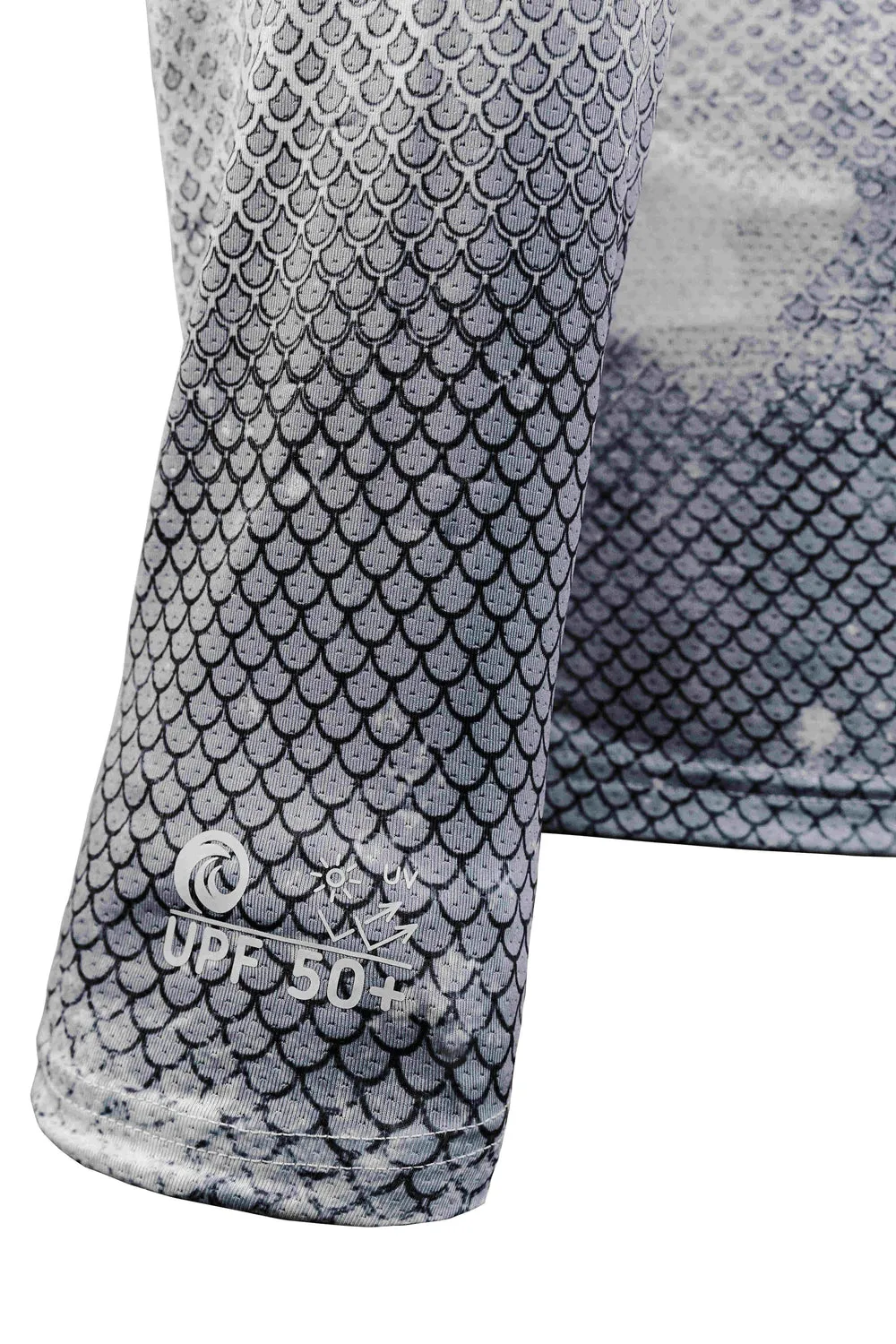 Outfish Fishscale Solar UV Hoodie UPF 50  White/Grey