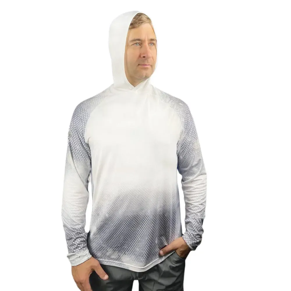 Outfish Fishscale Solar UV Hoodie UPF 50  White/Grey