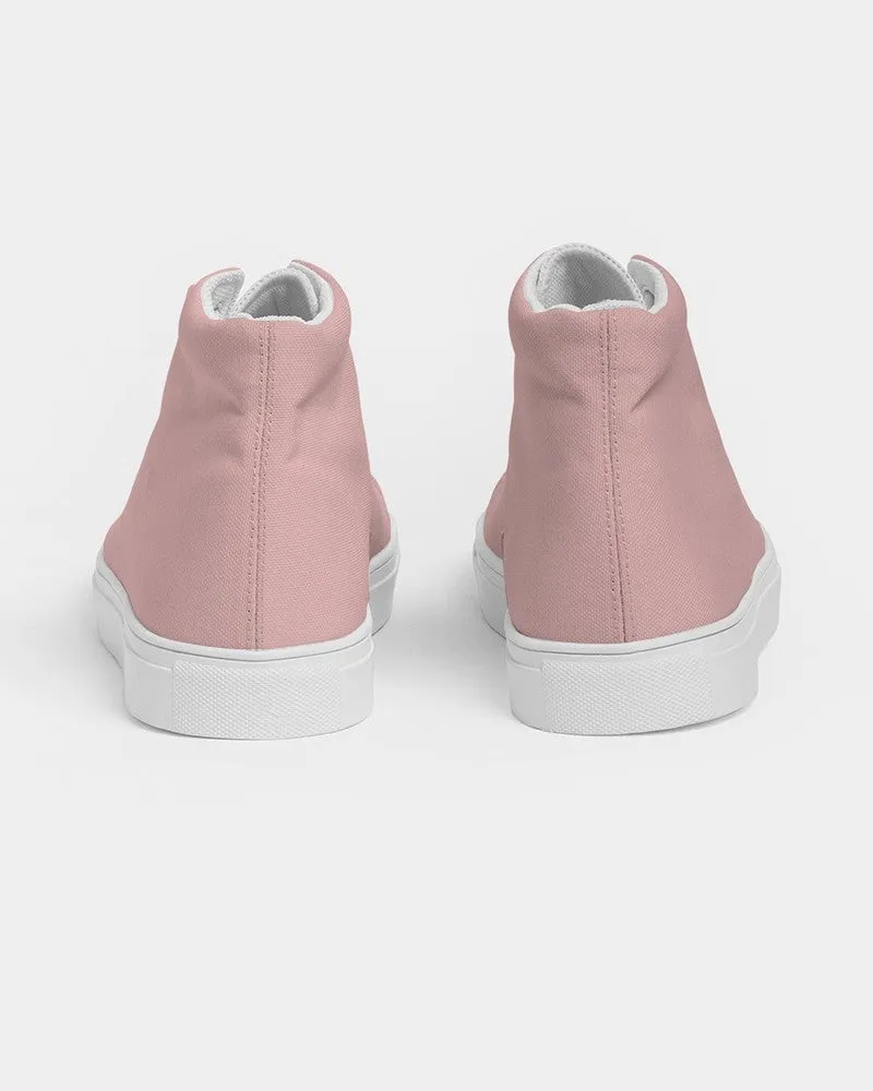 Pale Pastel Pink Women's High-top Canvas Sneakers | Women's | Bright Pale Pastel Pink | C0M30Y15K0