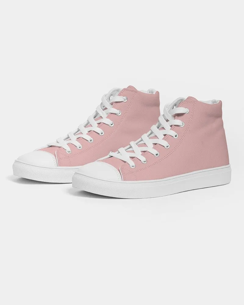 Pale Pastel Pink Women's High-top Canvas Sneakers | Women's | Bright Pale Pastel Pink | C0M30Y15K0