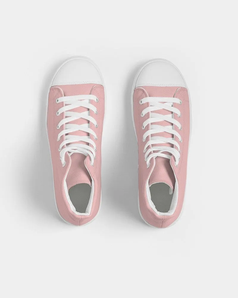 Pale Pastel Pink Women's High-top Canvas Sneakers | Women's | Bright Pale Pastel Pink | C0M30Y15K0