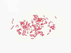 Pink Transparent Pipe / Bugle Glass Seed Beads