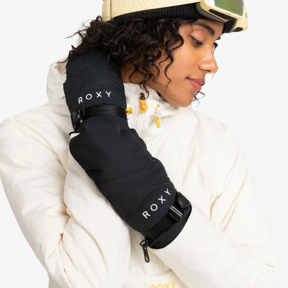 Roxy Jetty Solid Ski/Snowboard Mittens - Black