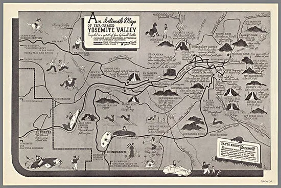 SDS1131 - Yosemite Valley Map - 18x12