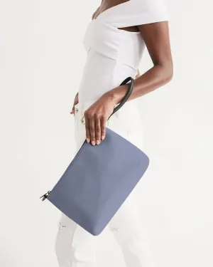 Shaded Pale Pastel Blue Gray Zip Pouch | C30M22Y0K30