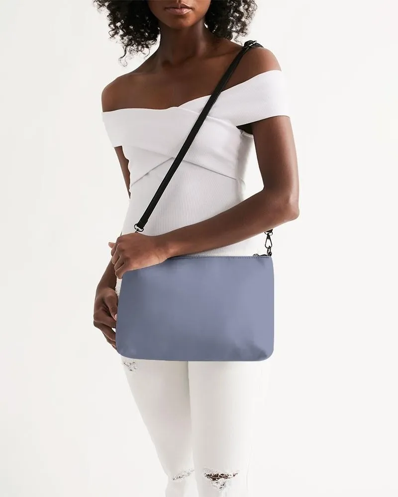 Shaded Pale Pastel Blue Gray Zip Pouch | C30M22Y0K30