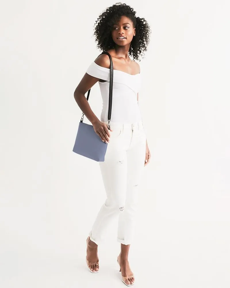 Shaded Pale Pastel Blue Gray Zip Pouch | C30M22Y0K30