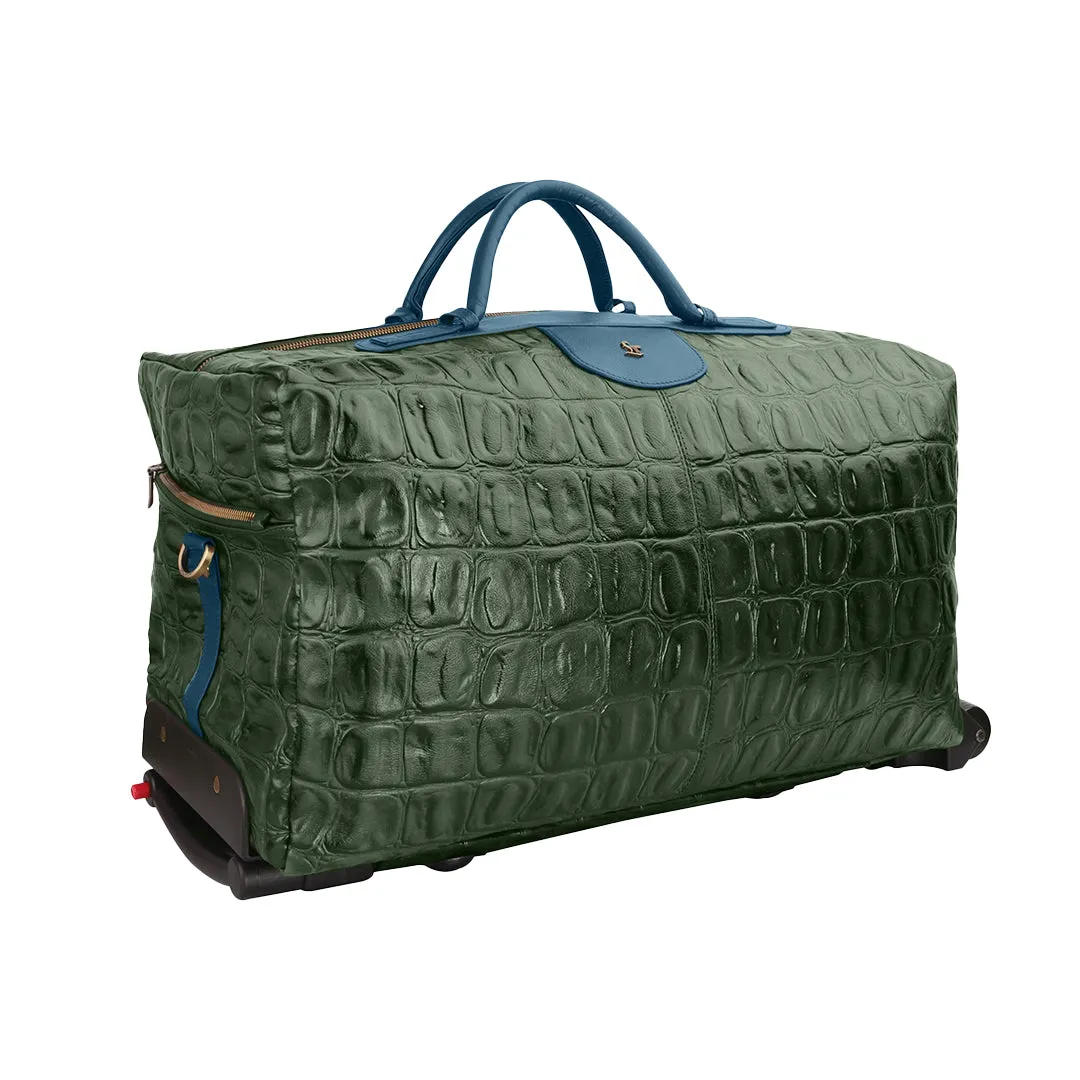 Steelium Pure Leather Travel Trolley Bag
