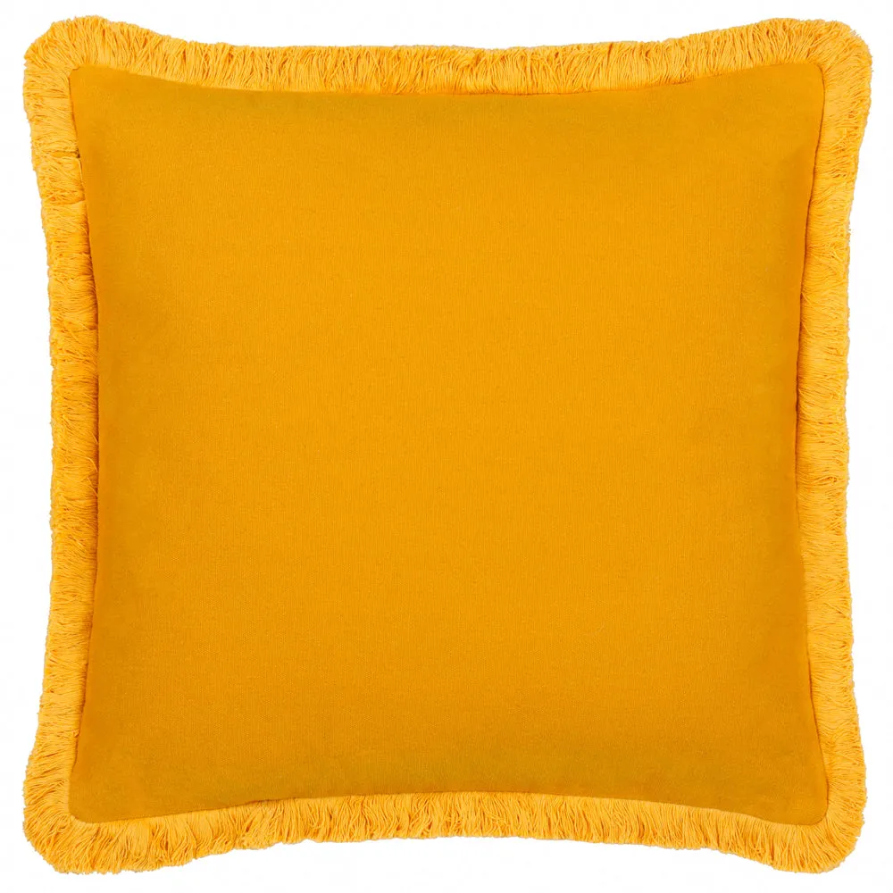 Sun Embroidered Cushion Yellow
