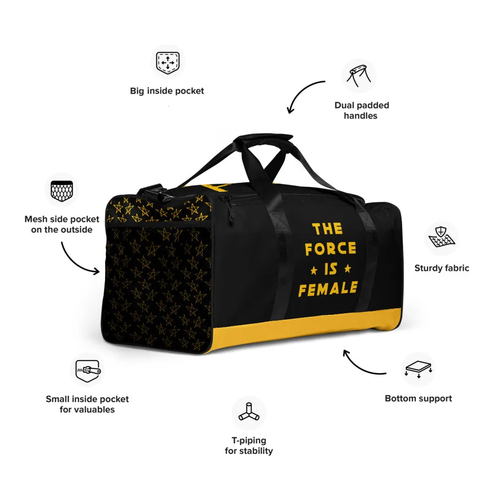 The Force Is Female Personalized Name Duffle Bag