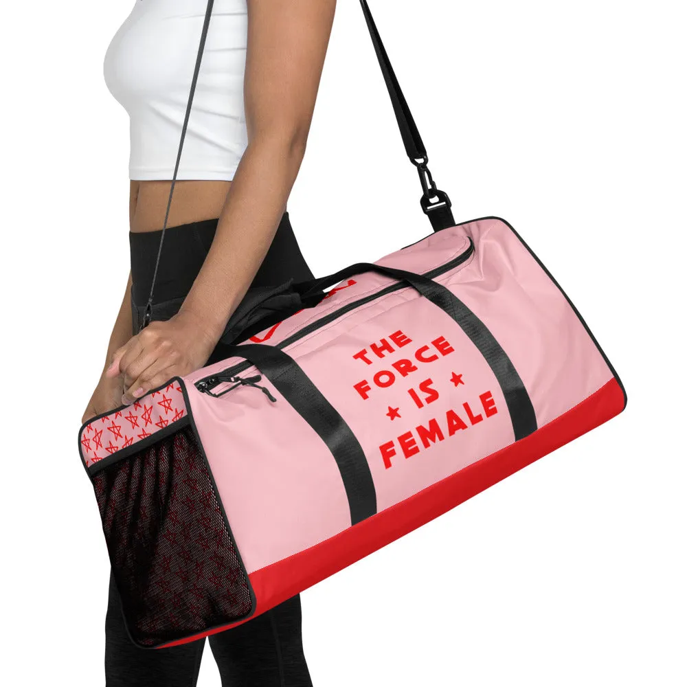 The Force Is Female Personalized Name Duffle Bag