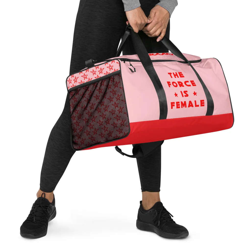 The Force Is Female Personalized Name Duffle Bag