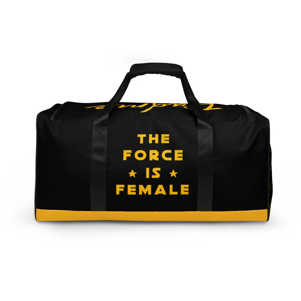 The Force Is Female Personalized Name Duffle Bag