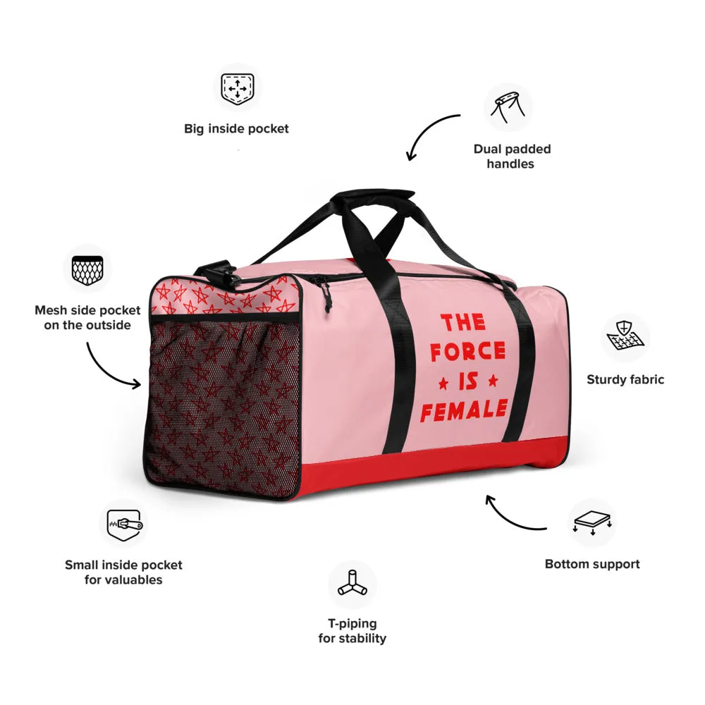 The Force Is Female Personalized Name Duffle Bag