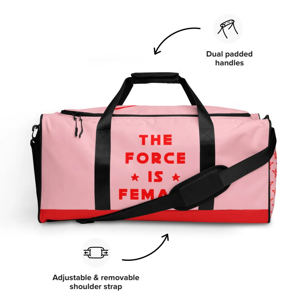 The Force Is Female Personalized Name Duffle Bag