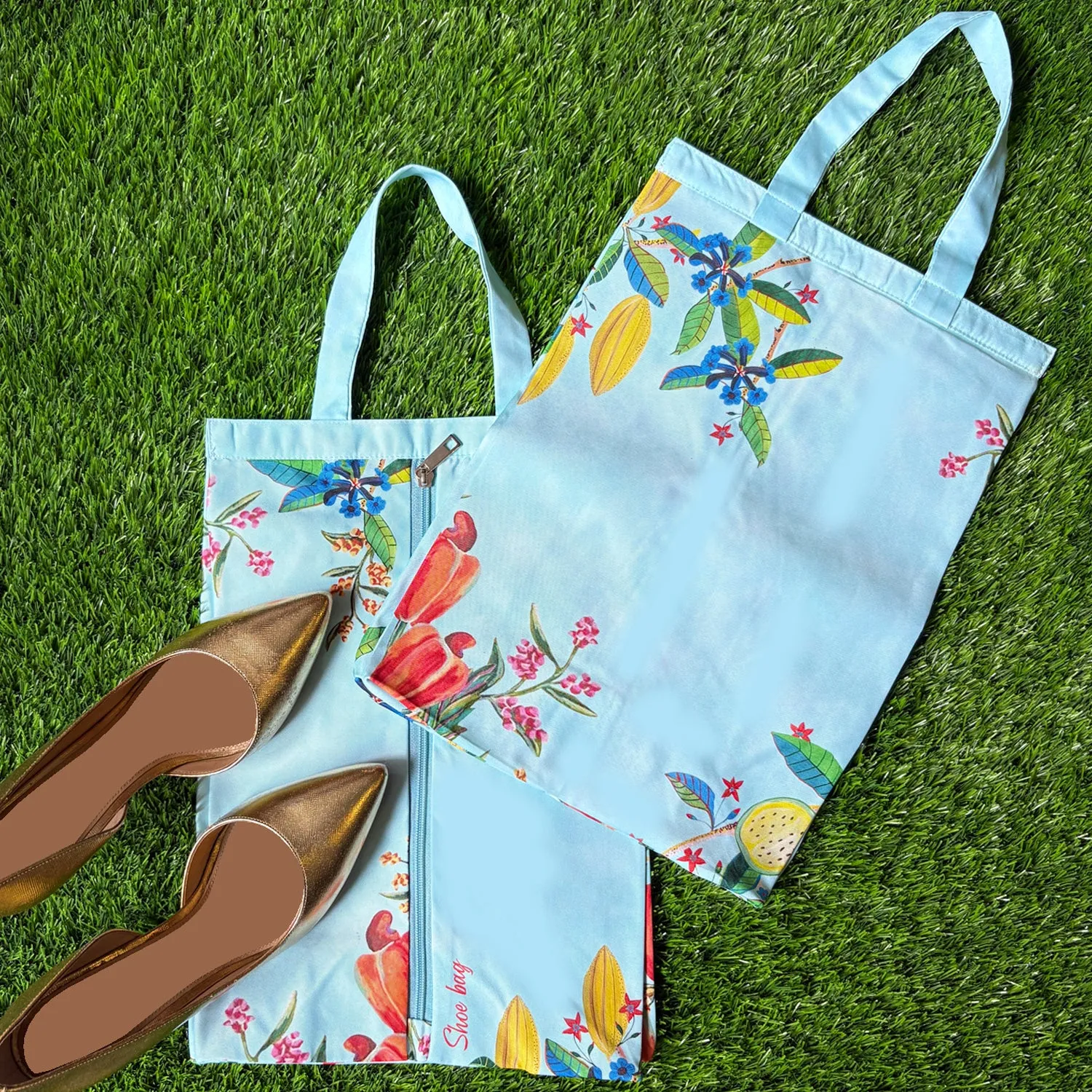 Tropical Fruit Canopy Shoe Bag