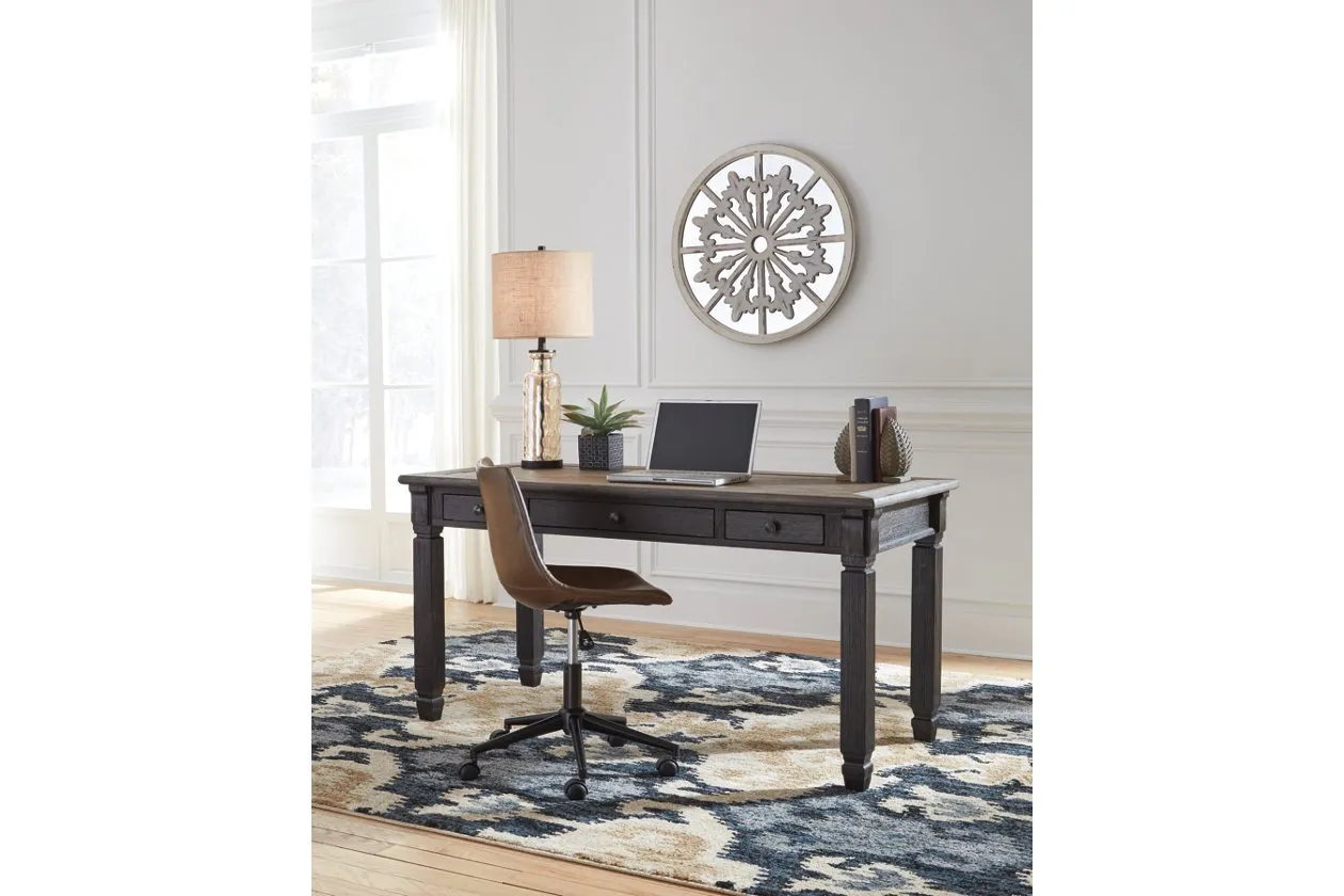 Tyler Creek Grayish Brown/Black 60" Home Office Desk