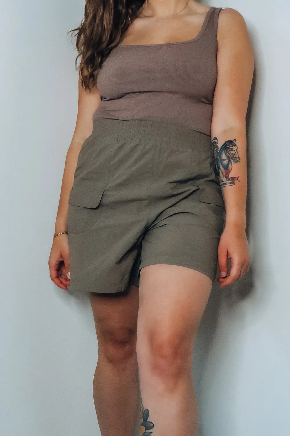 Water Resistant Nylon Cargo Shorts